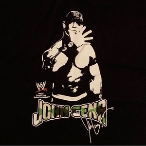 WWE John Cena Steve And Barry’s Wrestling Black T Shirt Mens Size L WWF Y2K